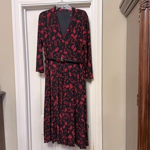 Midi dress belted and only worn 3 times. It is like new!!